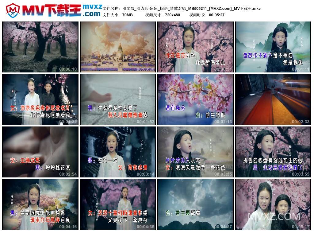 邓文怡_邓力玮-凉凉_国语_情歌对唱_MB505211